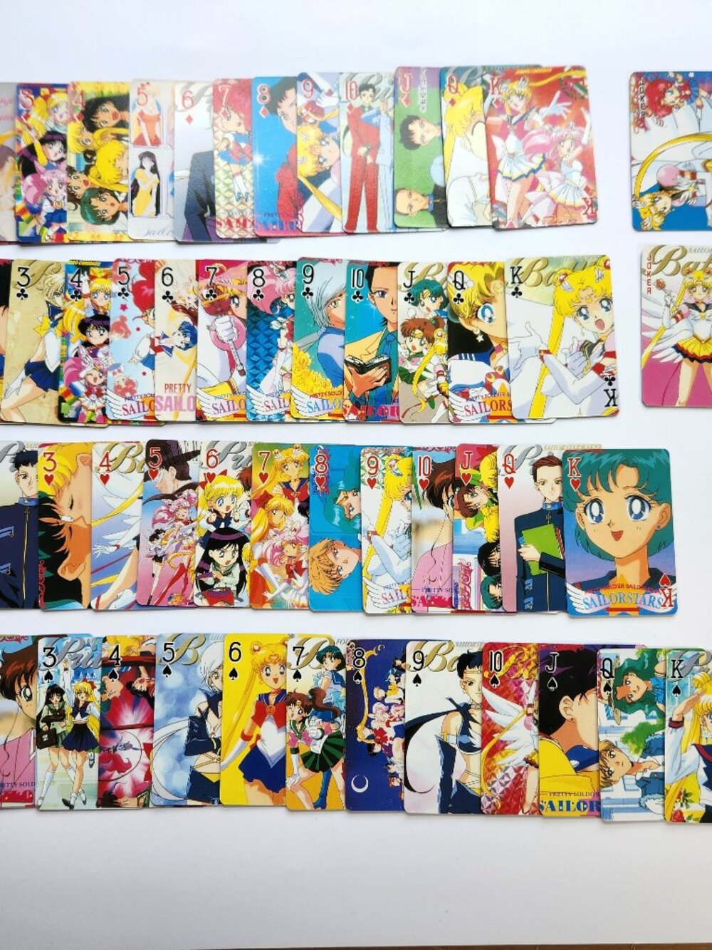 Vintage 1996 Sailor Moon Sailor Stars Battle Series Playing Cards Complete Deck
